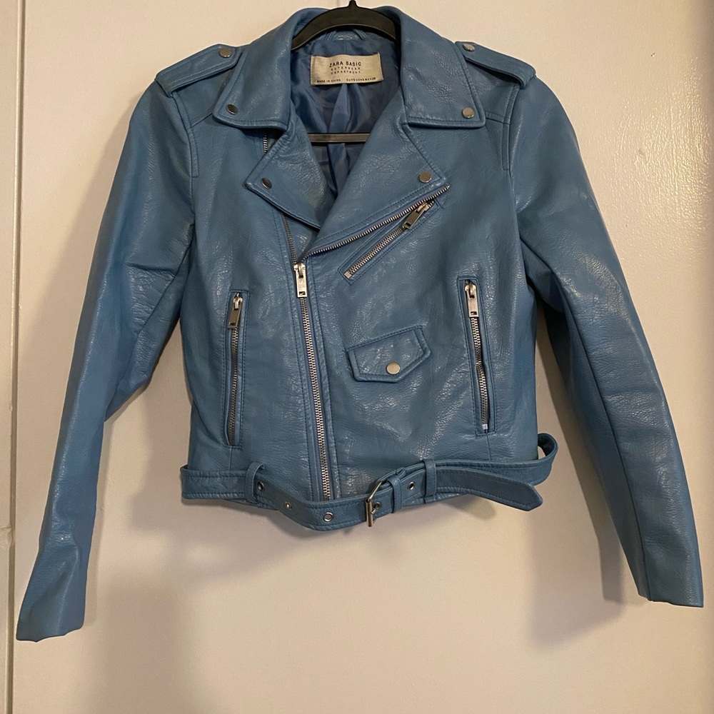 Zara Faux Leather Biker Jacket